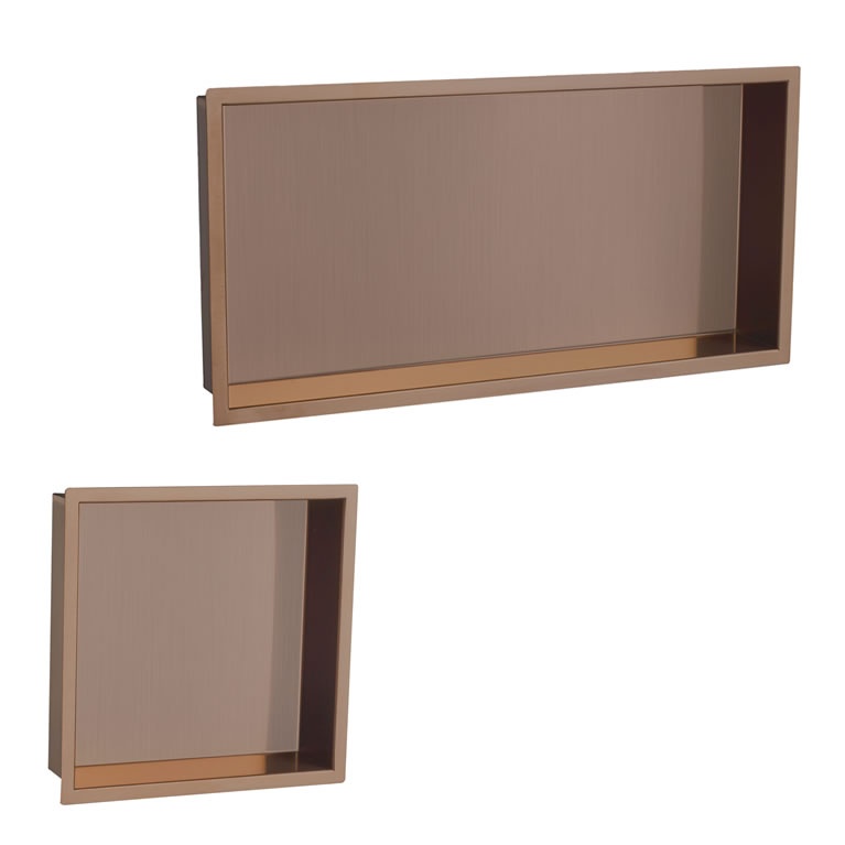 JTP Vos Brushed Bronze Shower Niche Sanctuary Bathrooms